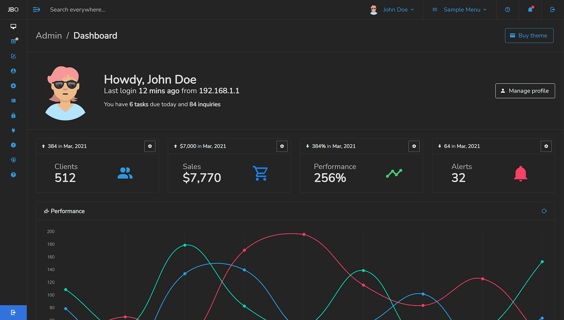 Admin One - Vue 2.7 Bulma Buefy dashboard template with dark mode